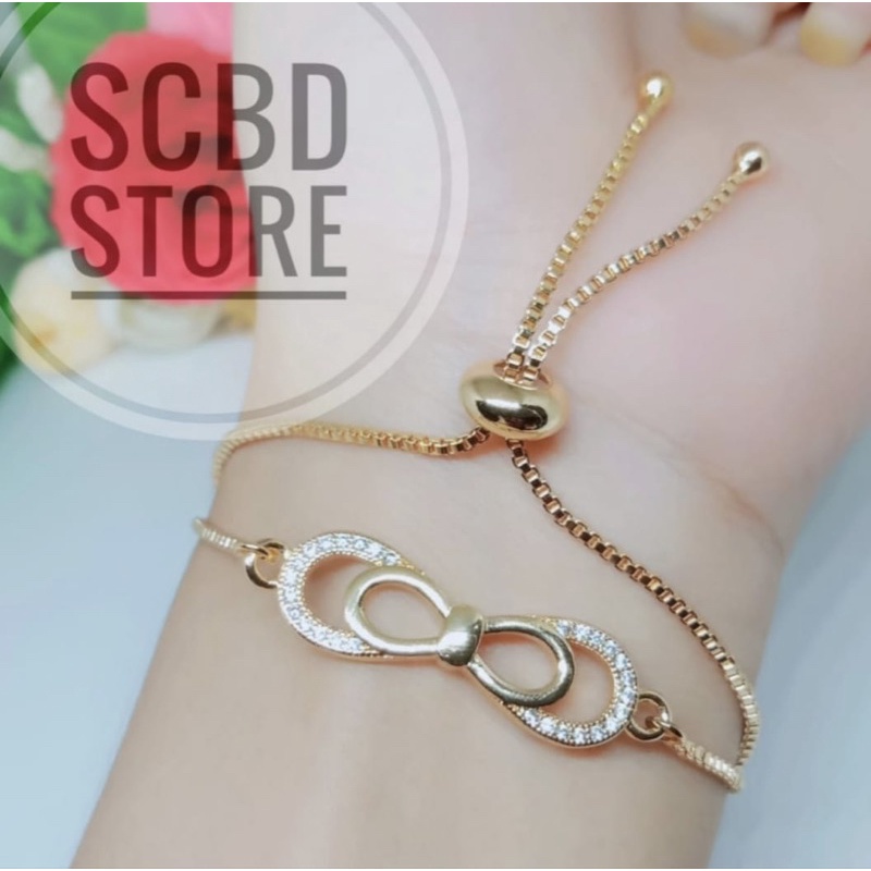 Gelang Tangan Wanita Serut Motif Pita Cantik