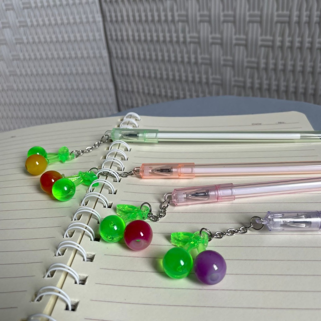 PULPEN GANTUNGAN BUAH CHERRY BLOSSOM READY 4 WARNA CANTIK HARGA MURAH PEN GANTUNGAN CHERY LUCU KUALITAS IMPORT TERBAIK