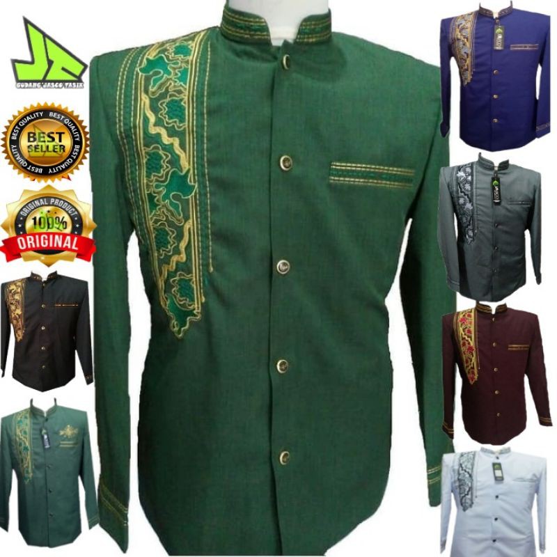 Jasko hijau original merk jasco baju koko jas koko jasko busana muslim pria