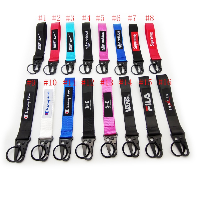 Tali Lanyard Pergelangan Tangan Bahan Kain Sturdy 16 Warna Anti Jatuh Untuk Gantungan Kunci