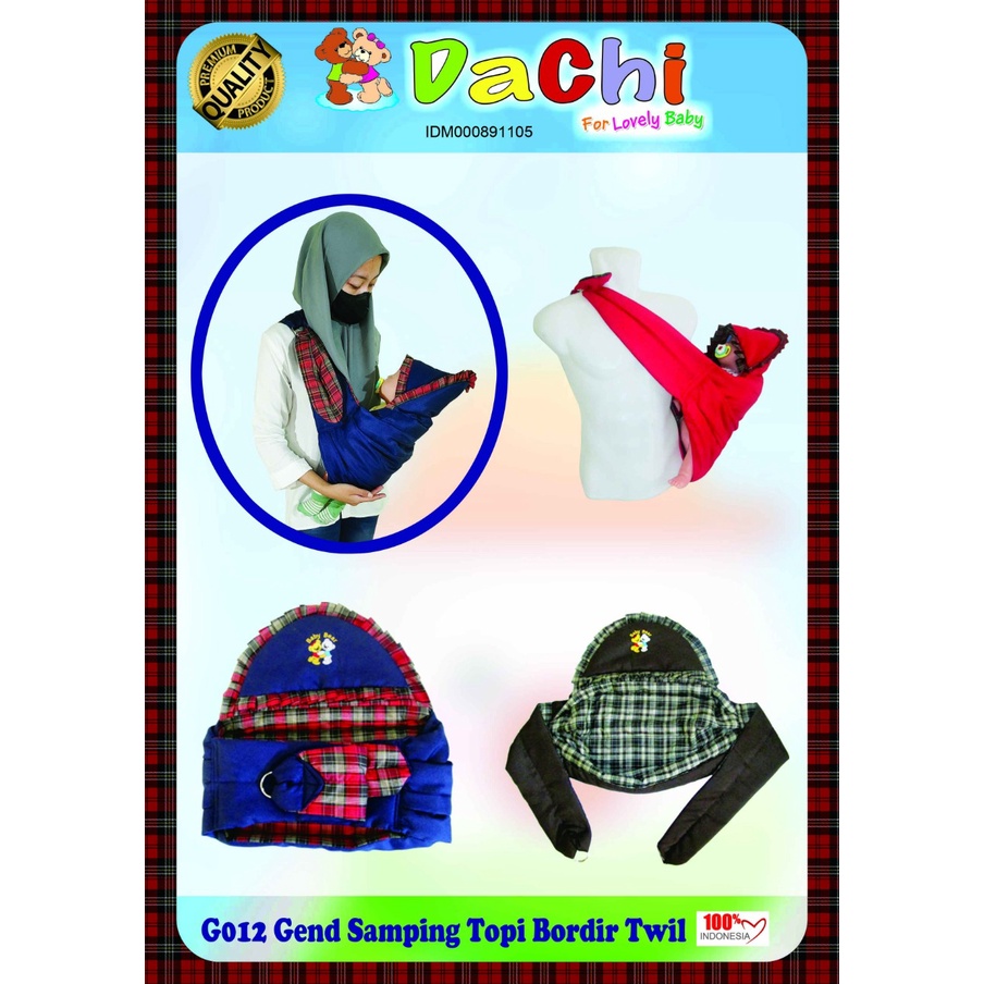 Dachi -- Gendongan Samping Topi Bordir Murah Premium Quality Bagus / Gendong Bayi Instan - G012