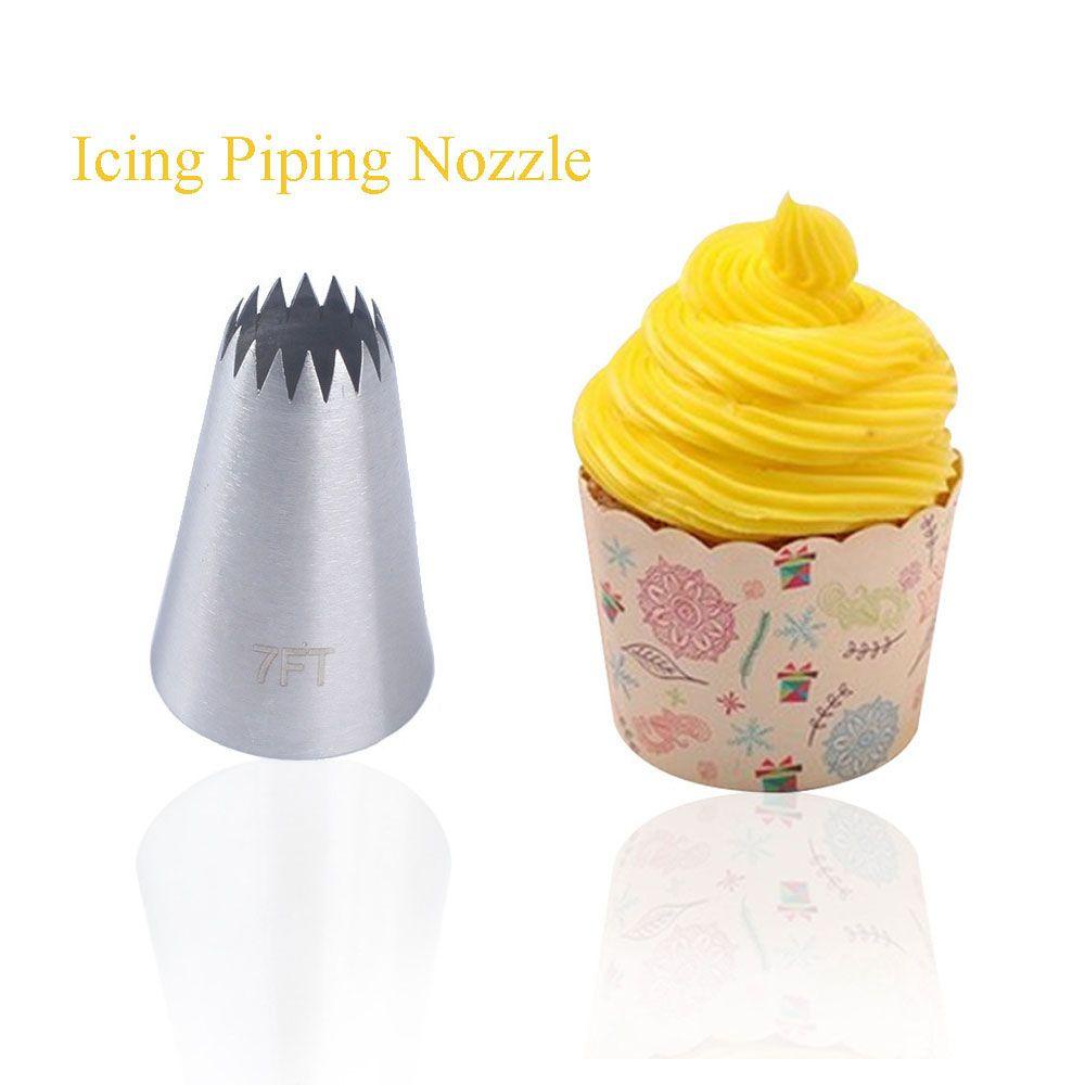 Terpopuler #7ft Icing Piping Nozel Rusia Aksesoris Dapur Pastry Tips Stainless Steel Cupcake Ice Cream Alat