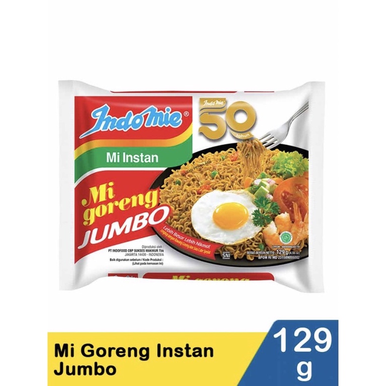 

Indomie Mie Goreng JUMBO 129gr Mie Instant