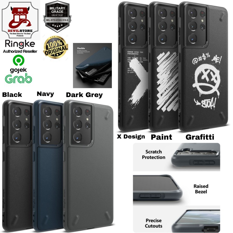 Case Samsung Galaxy S21 Ultra S21 Plus Casing S21 Ringke Onyx Original