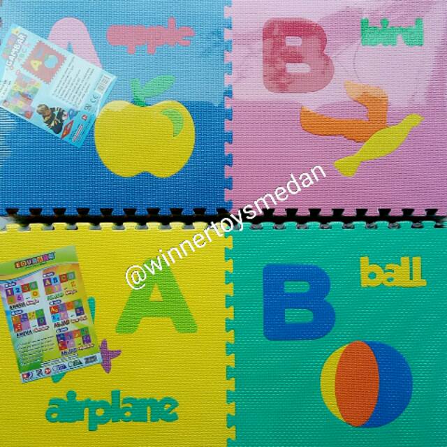 Mainan Evamat Abjad+Gambar / Puzzle Abjad / Matras anak-anak