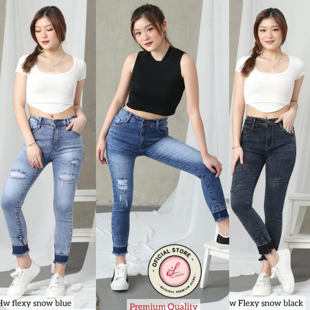 Celana jeans hw premium FLEXY import