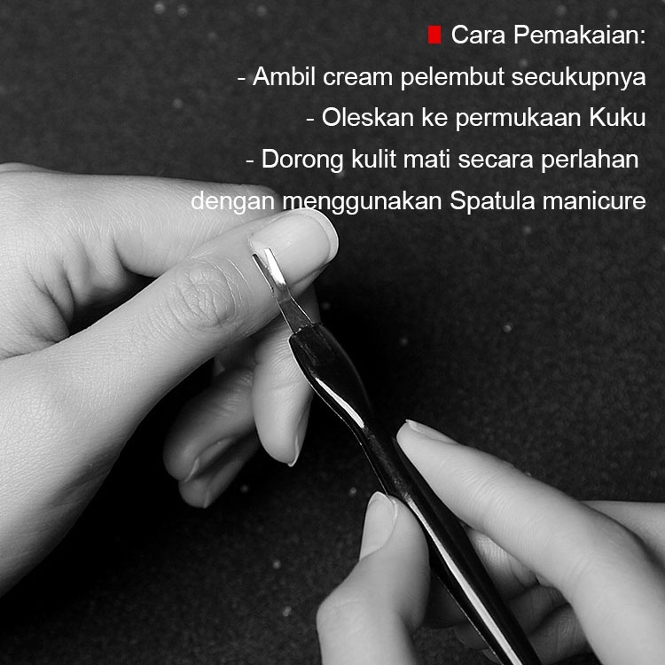 Pembersih Kulit Mati Manicure Besi Pendorong Kutikula Kuku