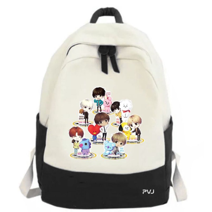 Tas BTS bt21 Ransel Anak Perempuan Sekolah Backpack kid school PVJ