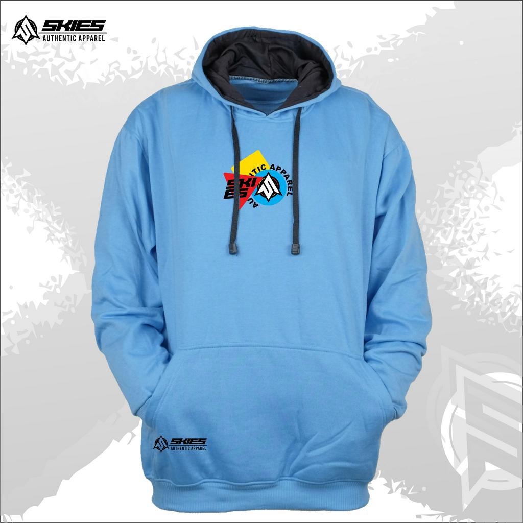 Switer Cowok Cotton Cotton Ori Distro Warna Biru Lazio Skies Apparel Bandung Oversize Korean Style Hoodie Simple Size M-XXL Hodie Cowo High Quality Local Brand Original Tebal Size M L XL XXL Hodie Cowok