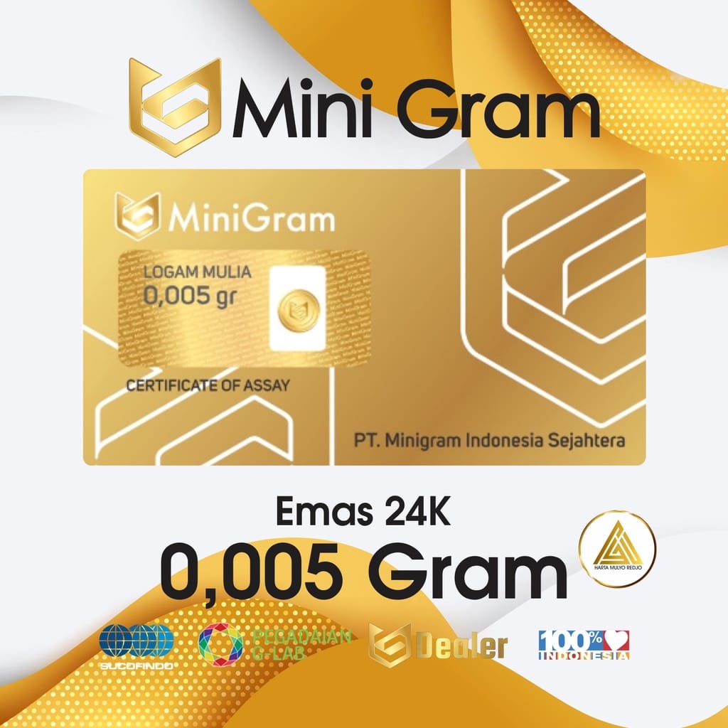 MINIGRAM 0,005 Gram Logam Mulia Merchandise 24 Karat / MERCHANDISE MINI GOLD