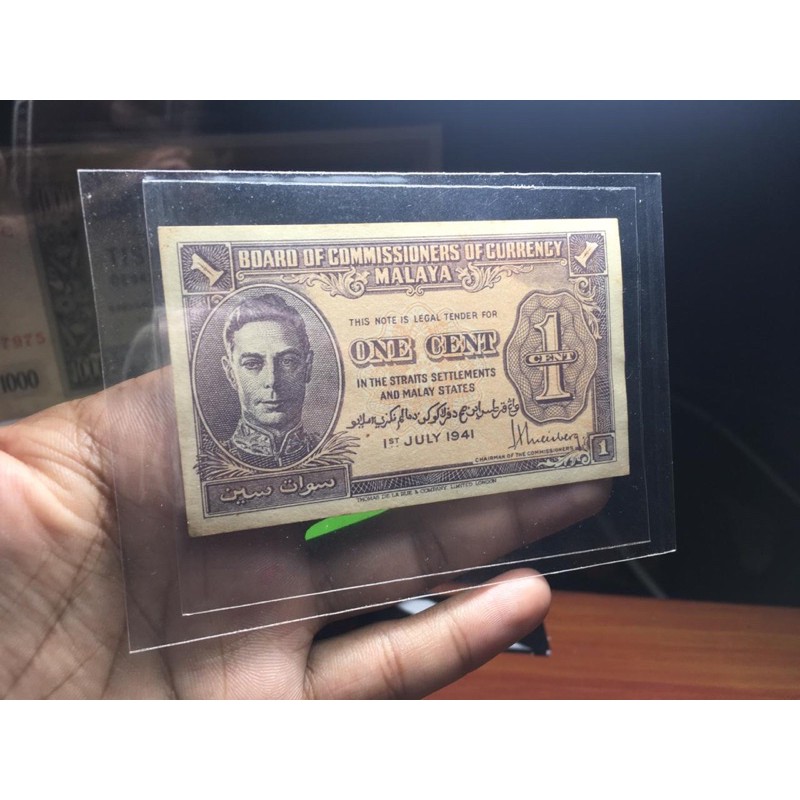 Uang Kuno Malaya 1 Cent 1941 UNC 011