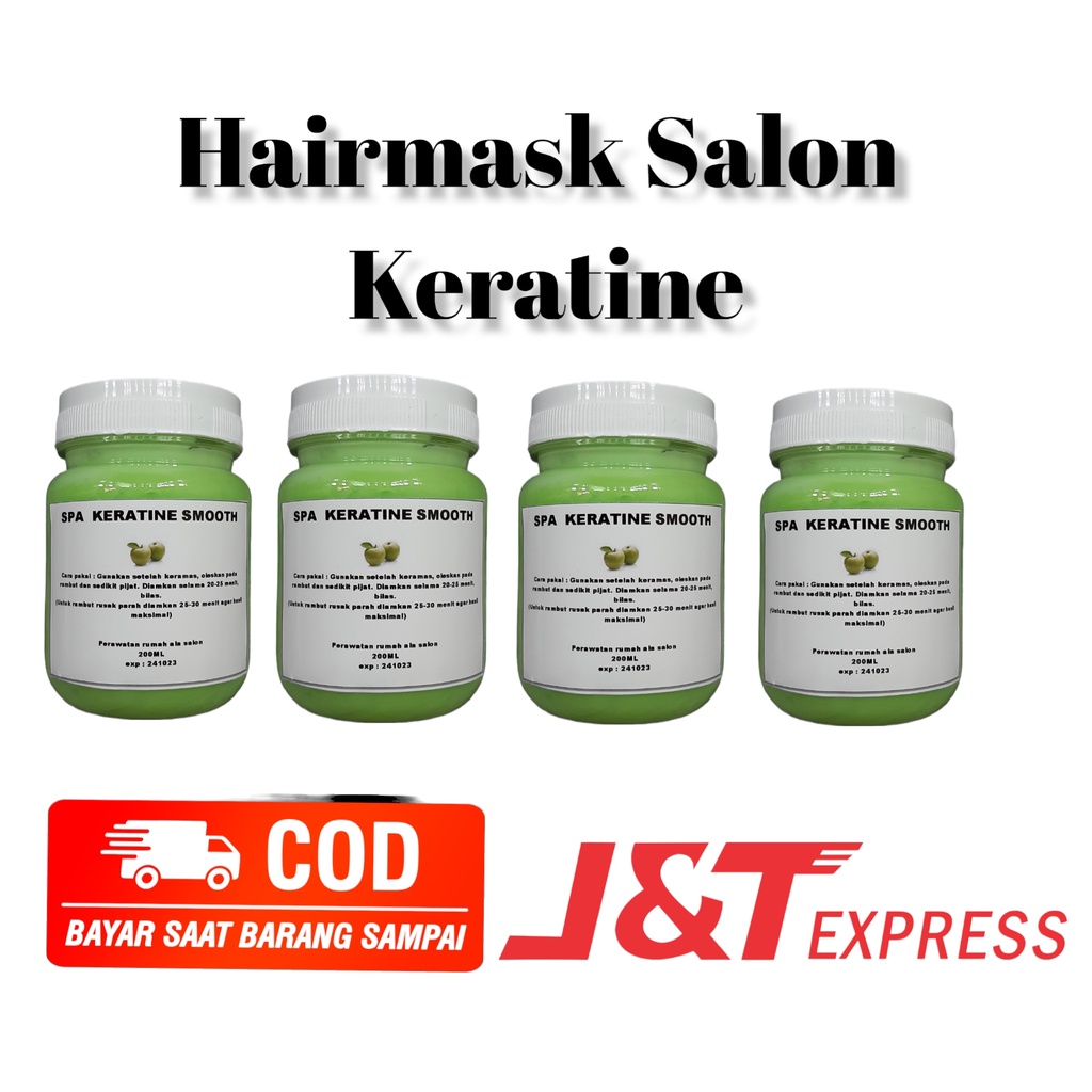 Hairmask Masker Rambut Keratine Wangi Spa Salon Pelurus Vitamin Rambut Anti Rontok Original Apple