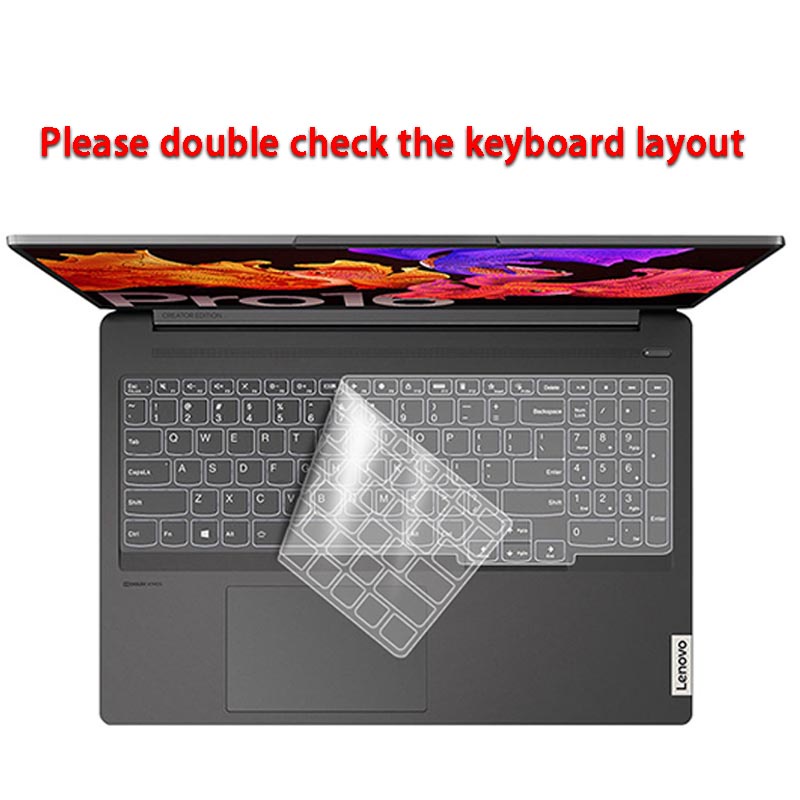 Untuk 16inci Lenovo Xiaoxin Pro 16 Pro16-ACH 2021pikir Tahan Air Ultra-Tipis Lembut Silikon Laptop Keyboard Cover Pelindung