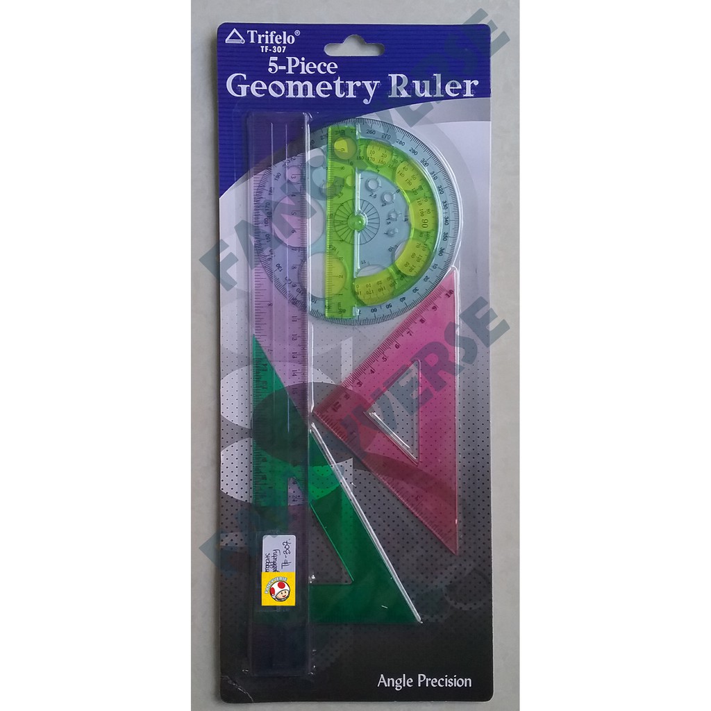 

Penggaris Segitiga Busur Geometri TF-307 / Geometry Ruler Set