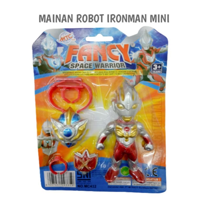 MAINAN ANAK ROBOT IRONMAN MINI KEMASAN SET MURAH MERIAH