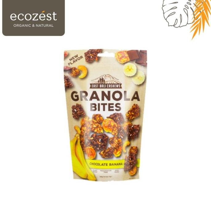 

#####] East Bali Cashews Chocolate Banana Granola Bites 125g