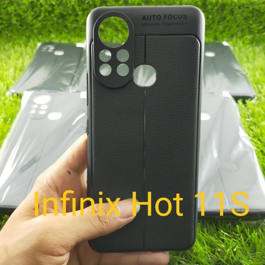 Case Auto Focus Infinix Hot 11S / HOT 11 NFC Leather Experience SoftCase Slim Ultimate / Casing Kulit