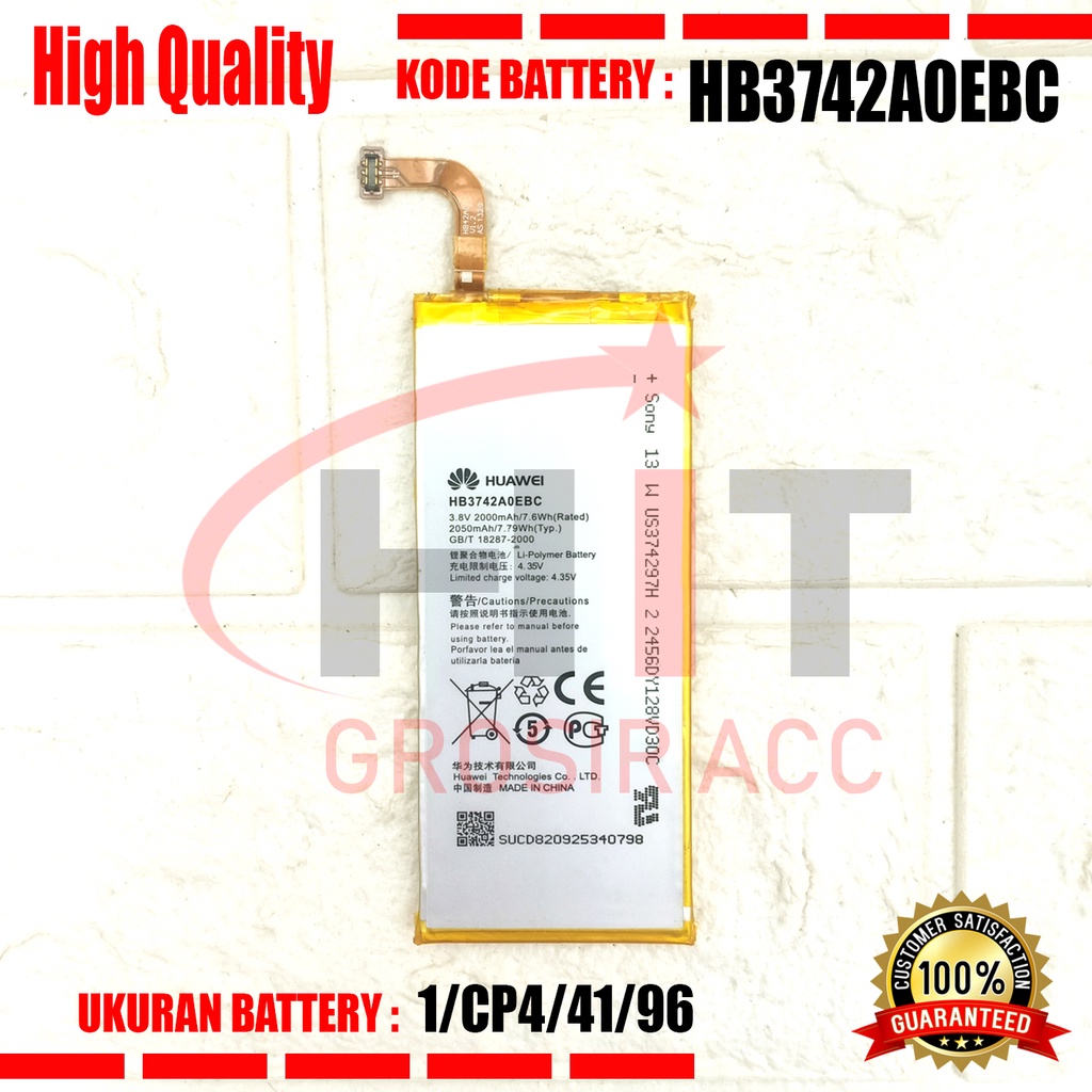 Baterai Battery Huawei HB3742A0EBC For Huawei Ascend P6 G6 G610 G620 G621 G630 G620S