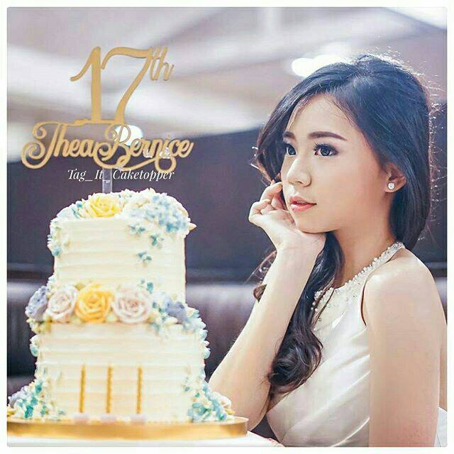 Sweet Seventeen (17th) Custom Birthday Cake Topper