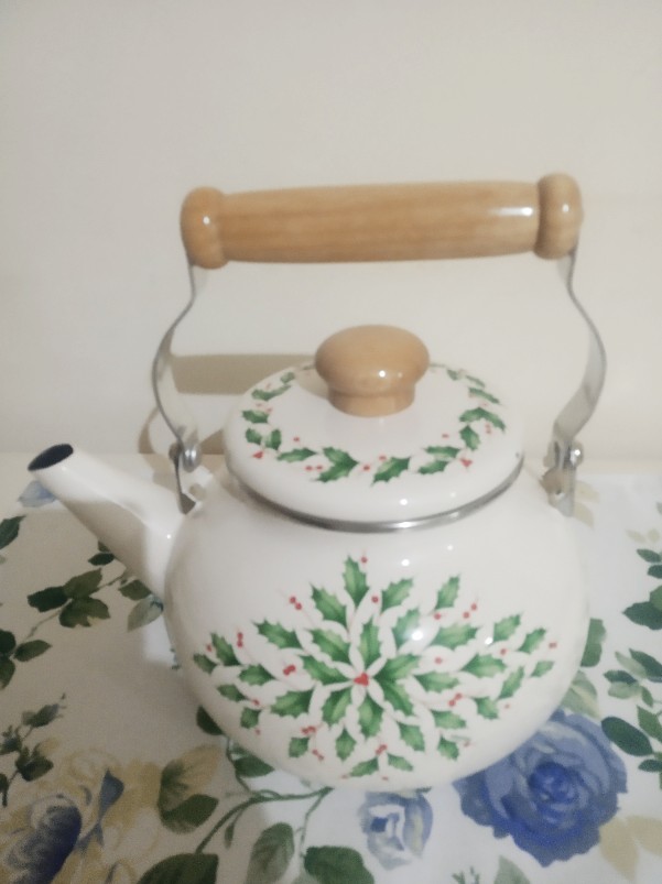 Teko Enamel Motif Daun