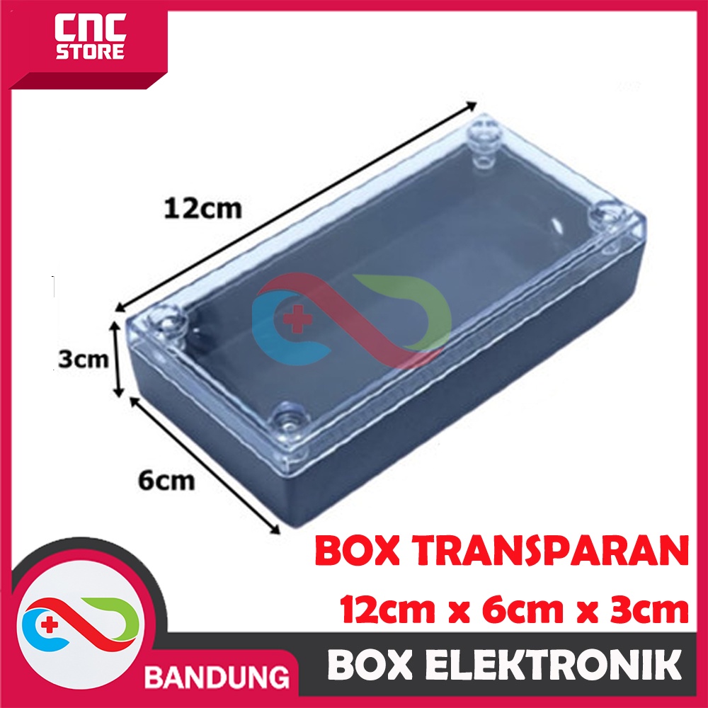 BOX TRANSPARAN BOX TOSO 60 LED 12X6X3CM KOTAK ELEKTRONIK BOX ELECTRONIC RANGKAIAN