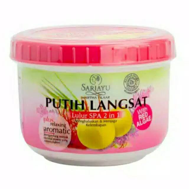 Sariayu Putih Langsat Lulur Spa 2 In 1 with Red Algae Body Scrub