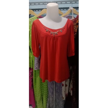 blouse mewah merah import