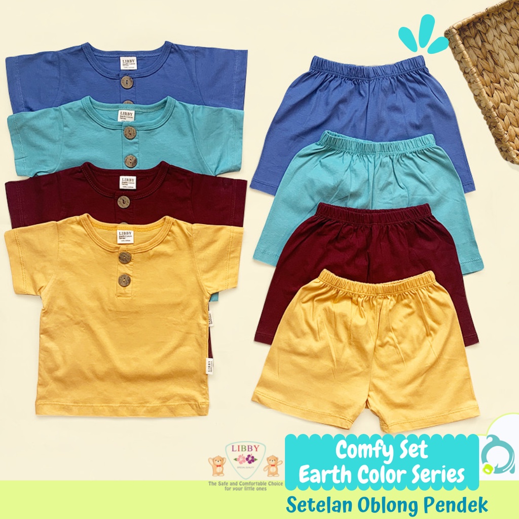 LIBBY EARTH SERIES - Stelan Oblong Pendek - Celana Pendek (1stel/pack)