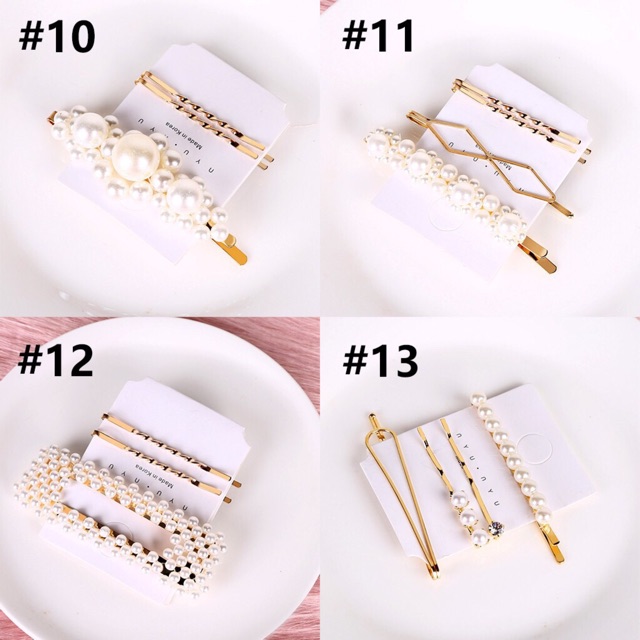 READY INDONESIA Pearl Hair clip Hairpin Bobbypin jepit rambut mutiara hairclip korea 1 set