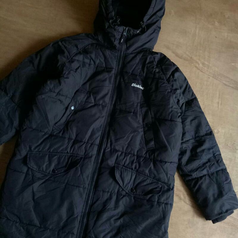jaket dickies second long puffer tag size m fit XL