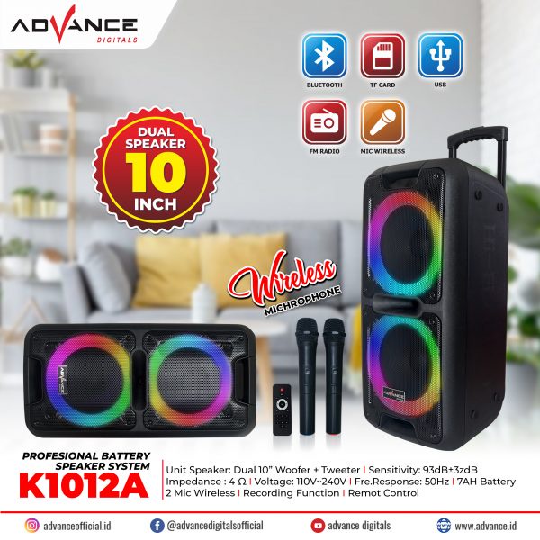 SPEAKER MEETING ADVANCE / SPEAKER ACARA / SPEAKER BESAR  K1012A / SPEAKER KARAOKE