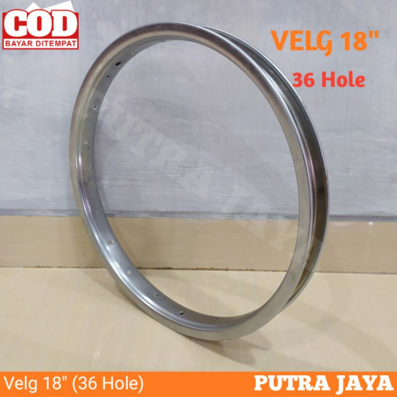 Velg Sepeda 18 RIMS Sepeda anak 18 isi 36 hole Pelek BMX Lipat ukuran 18 BESI Murah HIGH QUALITY