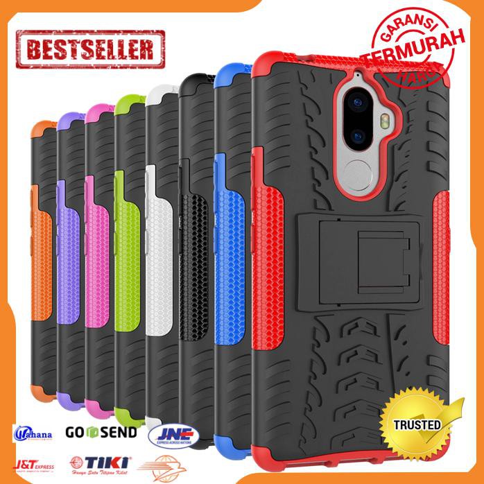 CASING HP LENOVO K8 K8 NOTE OPPO R9S RUGGED ARMOR KICK STAND