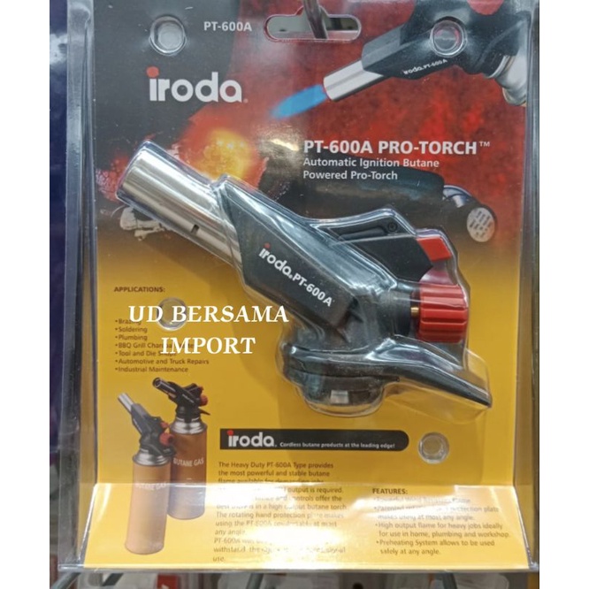 IRODA Pemantik Api Gas Butane Portable/Micro Torch Auto Plezo