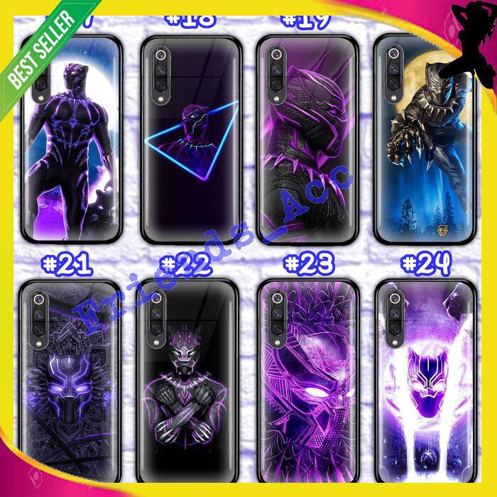PREMIUM CASE GLASS MOTIF BLACK PANTHER FOR XIAOMI MI MAX 3