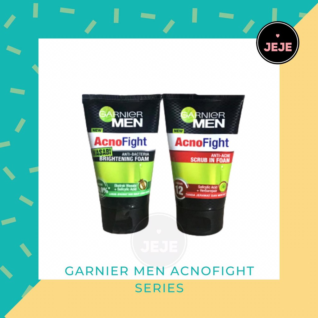 Garnier Men Foam 50ml / 100ml | Acno Fight Turbolight Oil Control Power White