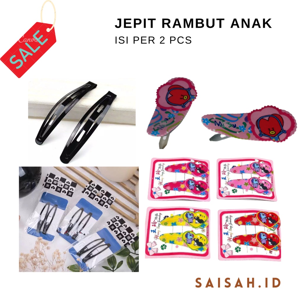 JEPIT RAMBUT SET 2 PCS ANAK KARAKTER / JEPIT RAMBUT LUCU / JEPIT RAMBUT KARAKTER