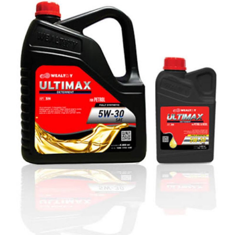Wealthy Ultimax oli mesin bensin 12rb Km lebih SAE 5W-30 Api SN Original