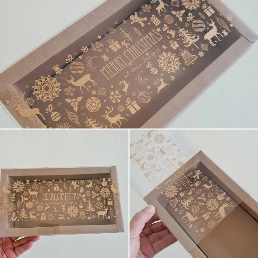 (5 pcs)Dus Natal Lapis Legit Ukuran 22x 11x6cm Box Packaging Kue Lapis Kotak Hampers Christmas Editi