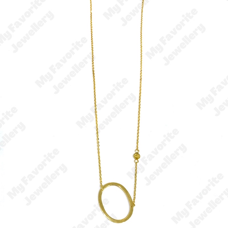 Kalung Carendelano Huruf O Emas Asli Kadar 700