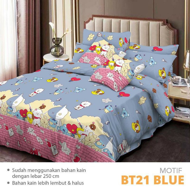 sprei bts, sprei bt21 murah berkualitas