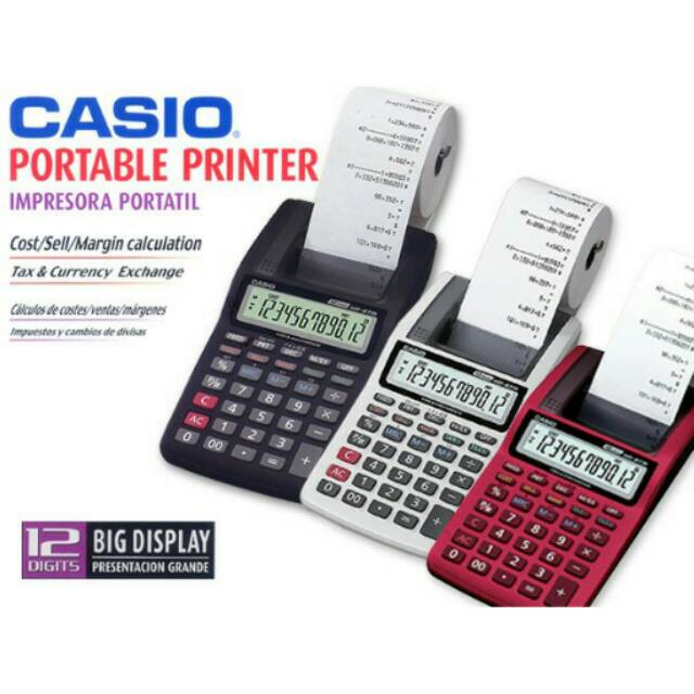 

Calculator portable printer, CASIO HR- 8TM,NEW MODEL & COLOUR. BERGARANSI