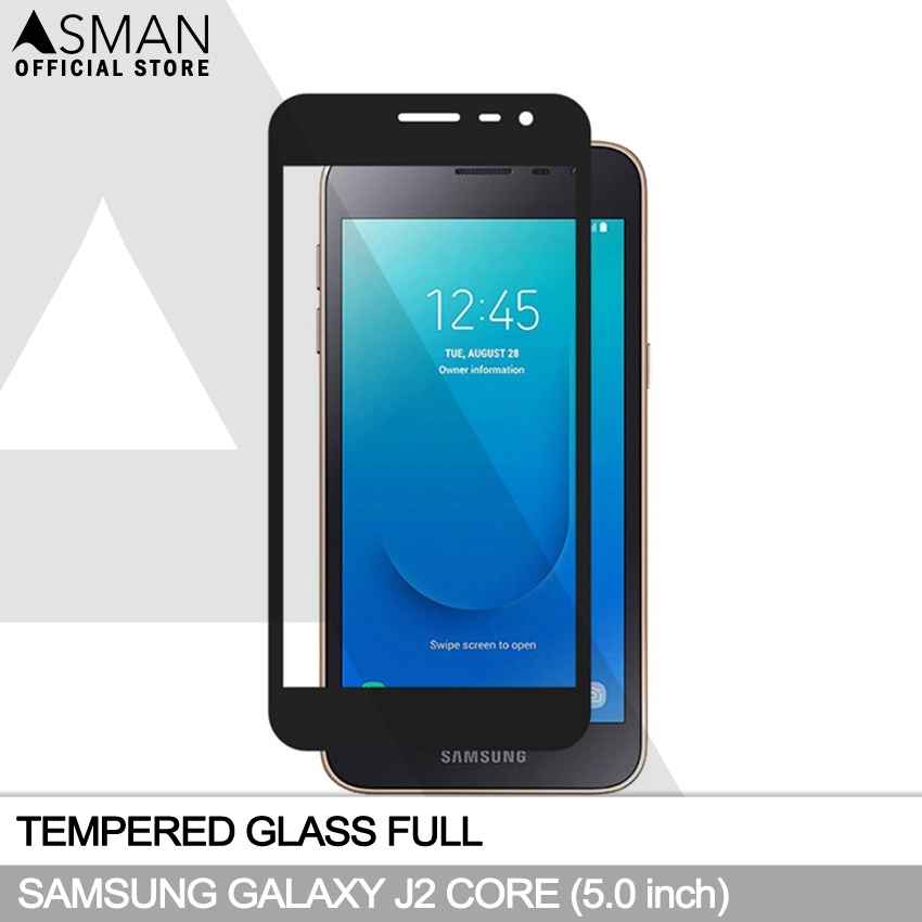 Tempered Glass Full Samsung Galaxy J2 Core (5.0&quot;) | Anti Gores Kaca - Hitam