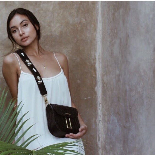 Josvli Oscar Black with Beaded Strap