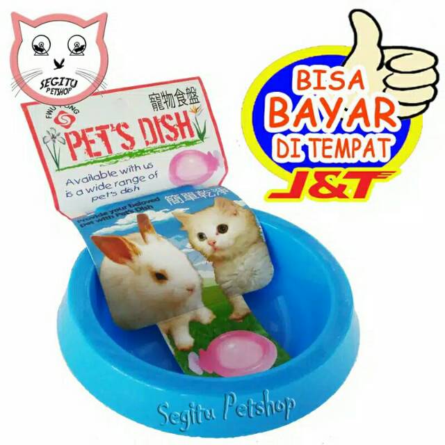 Tempat kucing makan dan minum single