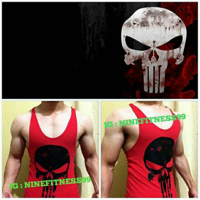 Singlet gym fitness under armour punisher red