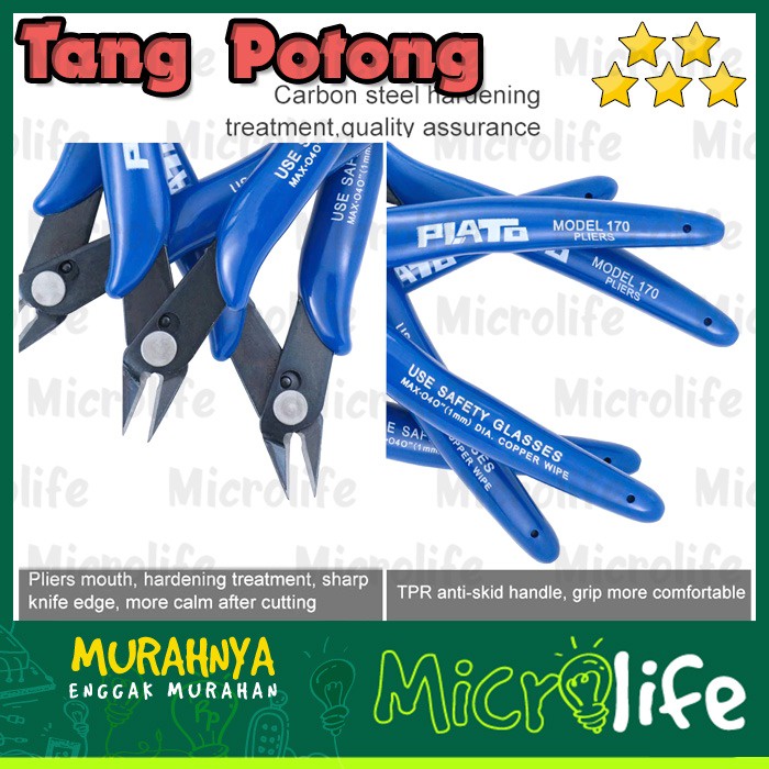 Tang Potong Kawat Kabel TNI-U-109 5 Inch 127mm PLATO model 170