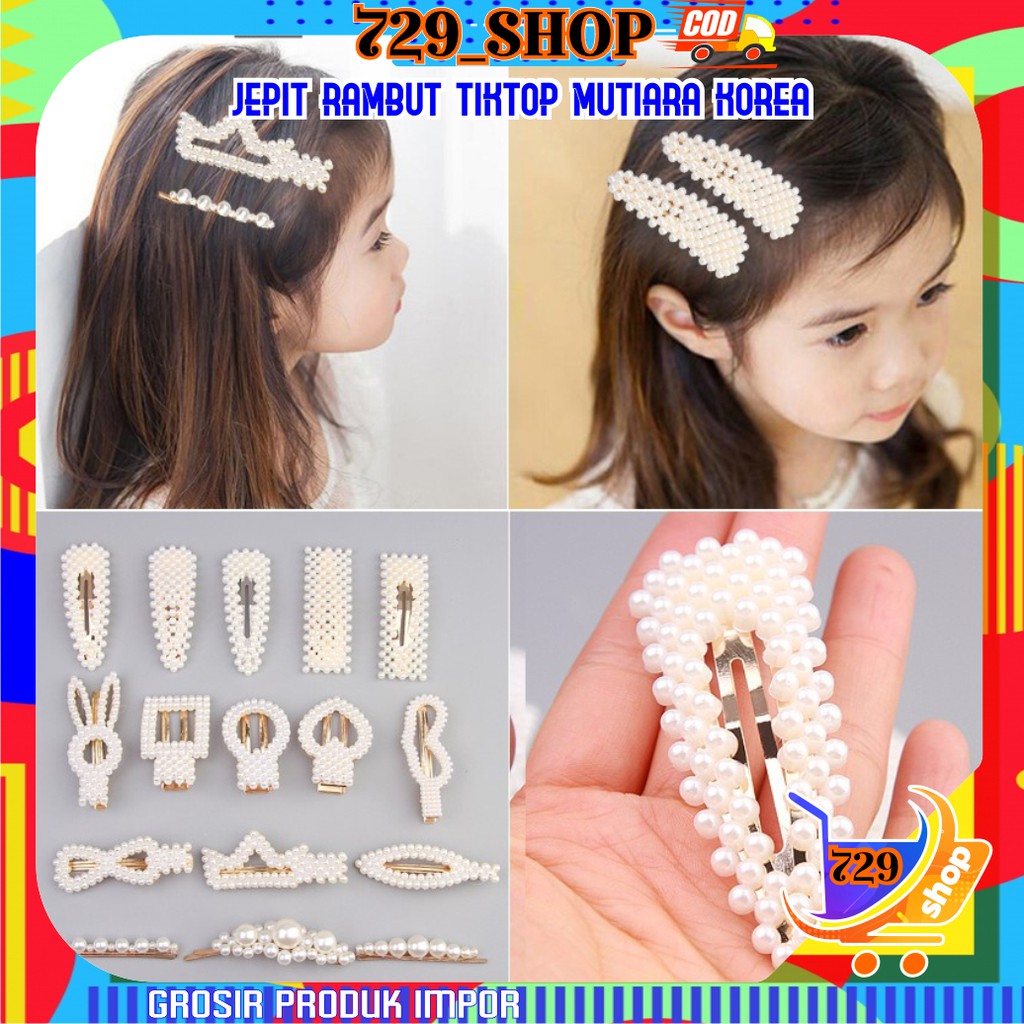 Jepit Rambut Tiktop Korea Mutiara Premium Import Best Seller