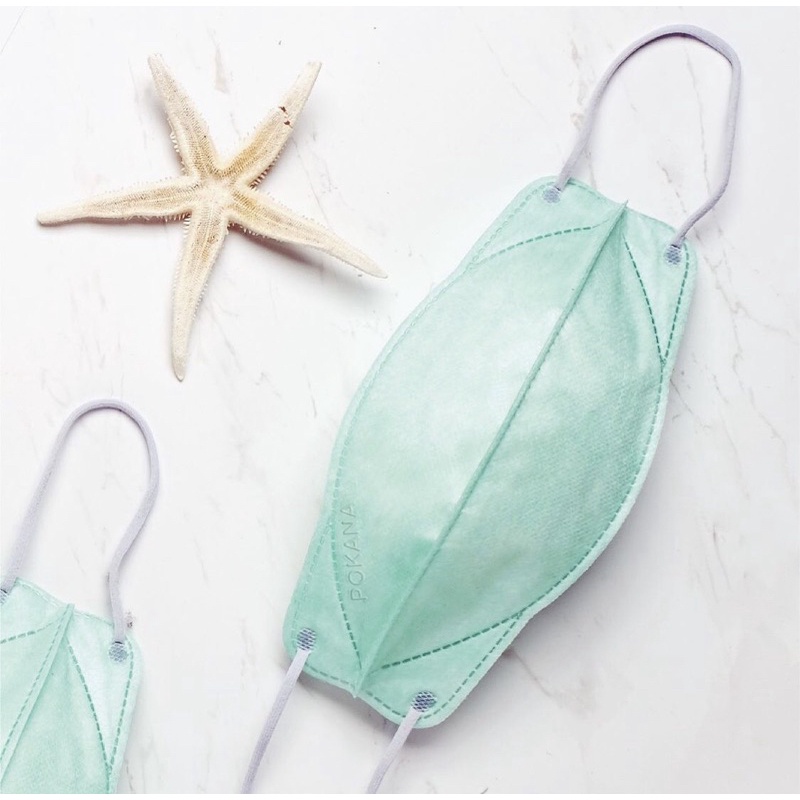 [ ECER / SATUAN - FASHION SERIES ] Pokana Duckbill Earloop Medical Mask 4PLY Masker Dewasa Eceran-Mintgreen - Lilac