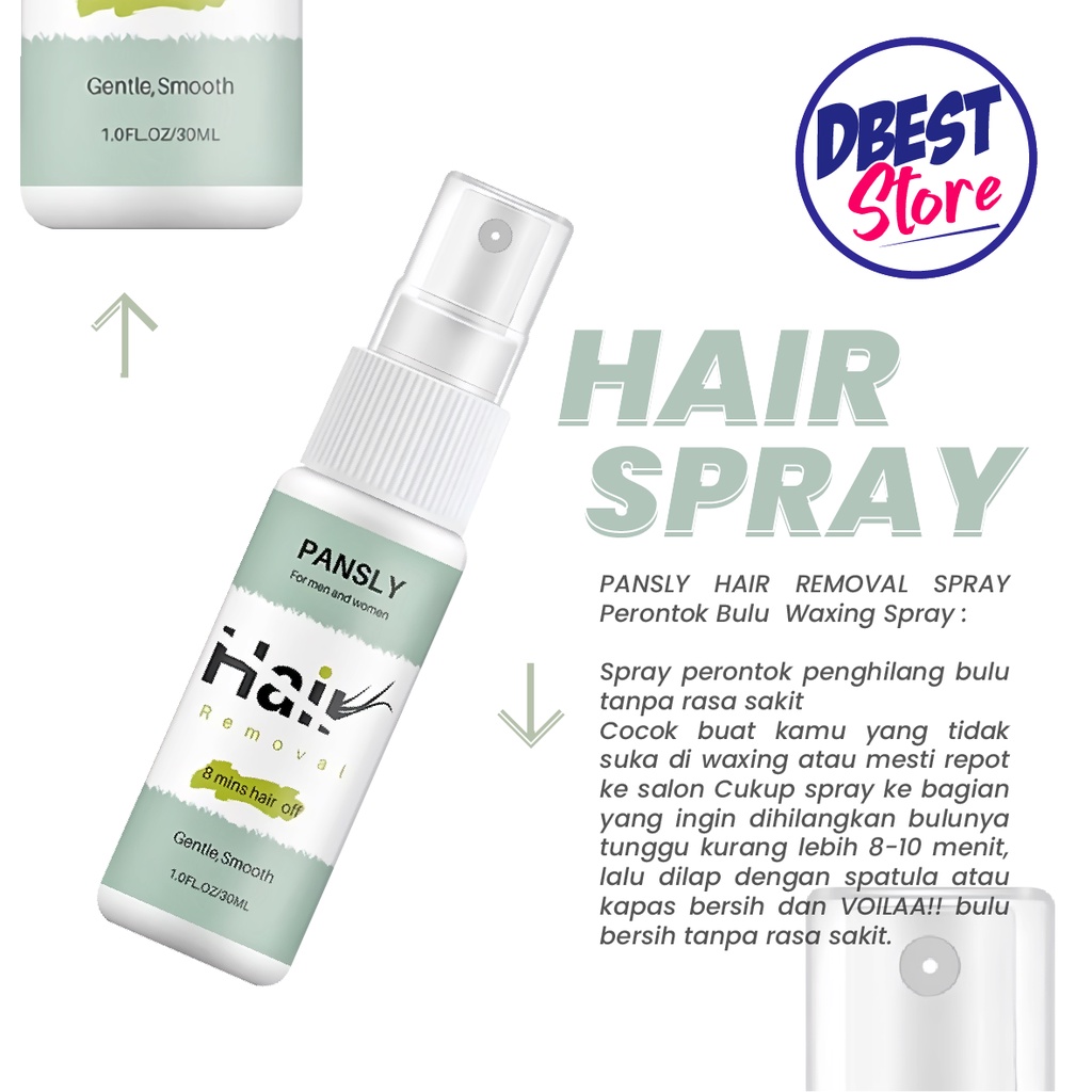 (READY COD) Perontok Bulu Ampuh Pansly Hair Remover Spray 30ML